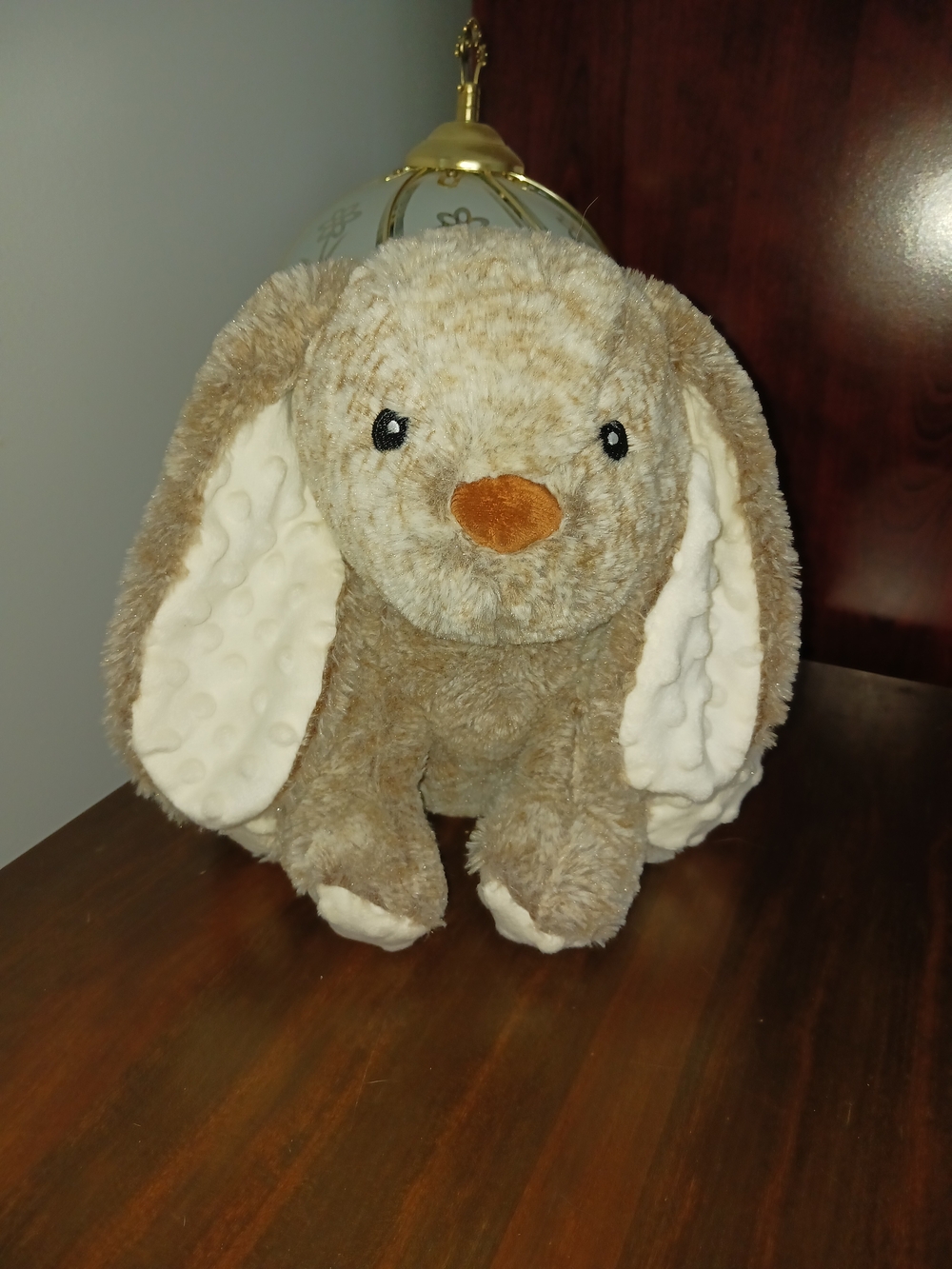 Spark Create Imagine Rattle Crinkle Floppy-Eared Bunny Plush - Brown and Cream